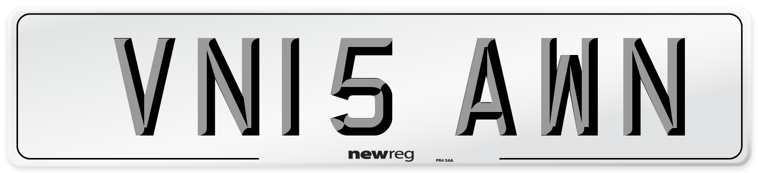 VN15 AWN Number Plate from New Reg